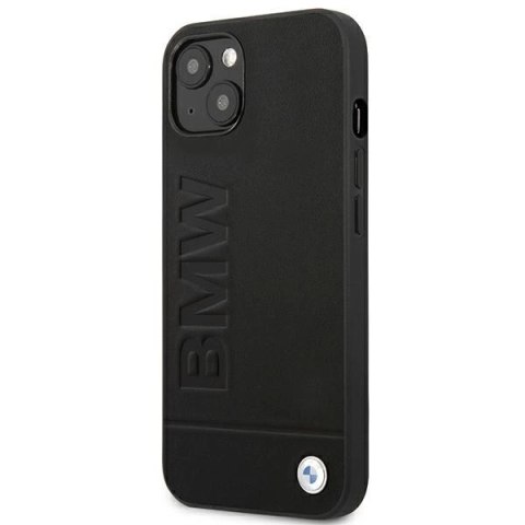 Etui BMW Leather Stamp na iPhone 14 Plus - czarne