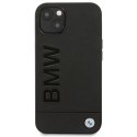 Etui BMW Leather Stamp na iPhone 14 Plus - czarne