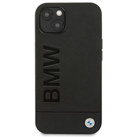 Etui BMW Leather Stamp na iPhone 14 Plus - czarne