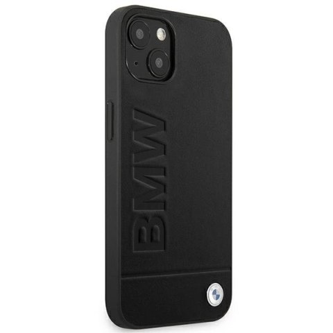 Etui BMW Leather Stamp na iPhone 14 Plus - czarne