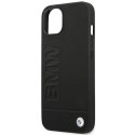 Etui BMW Leather Stamp na iPhone 14 Plus - czarne