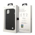 Etui BMW Leather Stamp na iPhone 14 Plus - czarne