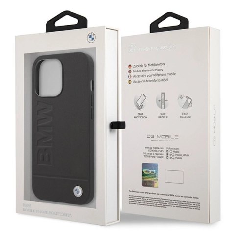 Etui BMW Signature Logo Imprint MagSafe na iPhone 14 Pro Max - czarne