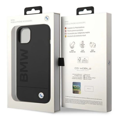 Etui BMW Silicone Signature Logo MagSafe na iPhone 14 Plus - czarne