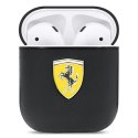 Etui Ferrari On Track Leather na AirPods 1/2 - czarne