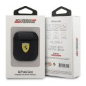 Etui Ferrari On Track Leather na AirPods 1/2 - czarne