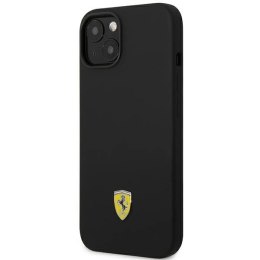 Etui Ferrari Silicone Metal Logo na iPhone 14 - czarne