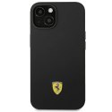 Etui Ferrari Silicone Metal Logo na iPhone 14 - czarne