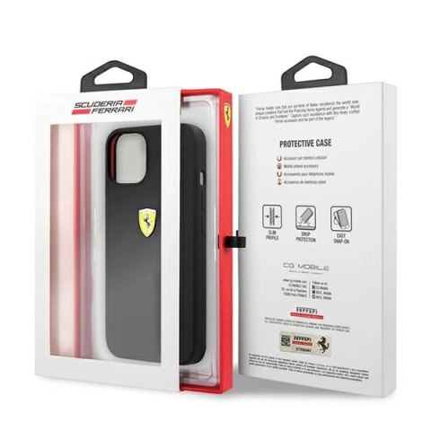Etui Ferrari Silicone na iPhone 13 mini - czarne
