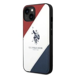Etui U.S. Polo Assn. Tricolor Embossed na iPhone 14 - białe