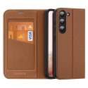 Dux Ducis Skin X2 etui Samsung Galaxy S23+ pokrowiec z klapką portfel podstawka brązowe