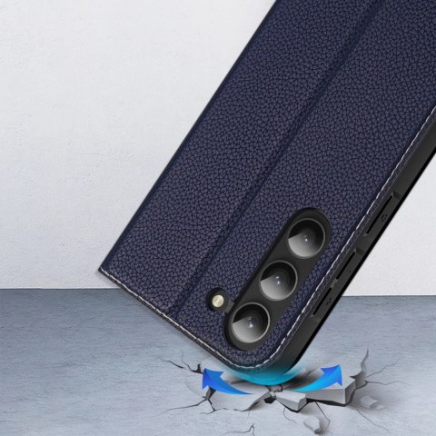 Dux Ducis Skin X2 etui Samsung Galaxy S23+ pokrowiec z klapką portfel podstawka niebieskie