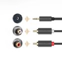 Kabel Ugreen AV102 10511 3,5 mm mini jack (męski) / 2RCA (męski) 1.5m - szary