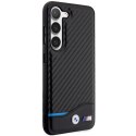 Etui BMW Leather Carbon na Samsung Galaxy S23+ - czarne