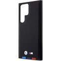 Etui BMW Leather Stamp Tricolor na Samsung Galaxy S23 Ultra - czarne