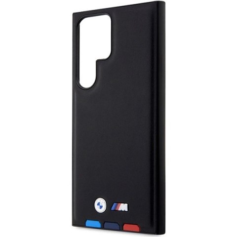 Etui BMW Leather Stamp Tricolor na Samsung Galaxy S23 Ultra - czarne