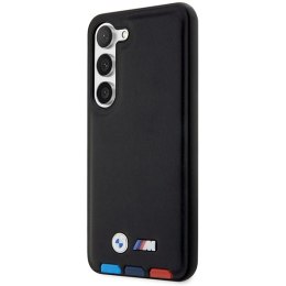 Etui BMW Leather Stamp Tricolor na Samsung Galaxy S23+ - czarne