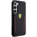 Etui Ferrari Carbon Contrast Edges na Samsung Galaxy S23+ - czarne