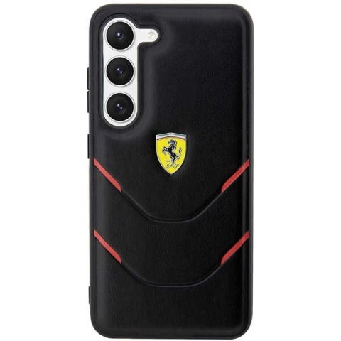 Etui Ferrari Hot Stamp Lines na Samsung Galaxy S23+ - czarne