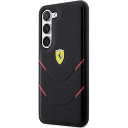 Etui Ferrari Hot Stamp Lines na Samsung Galaxy S23 - czarne