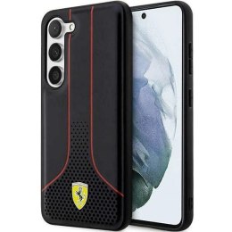 Etui Ferrari Perforated 296 P na Samsung Galaxy S23+ - czarne