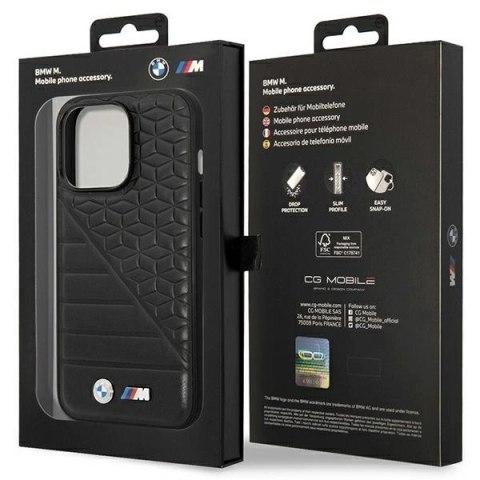 Etui BMW Bi Pattern na iPhone 14 Pro 6,1" - czarne