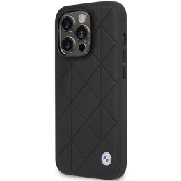 Etui BMW Leather Quilted na iPhone 14 Pro - czarne