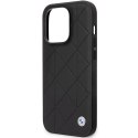 Etui BMW Leather Quilted na iPhone 14 Pro - czarne