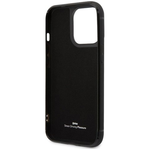 Etui BMW Leather Card Slot na iPhone 14 Pro - czarne