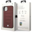 Etui BMW Leather Seats Pattern na iPhone 14 - burgundowe