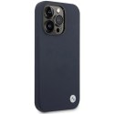 Etui BMW Silicone Metal Logo MagSafe na iPhone 14 Pro Max - granatowe
