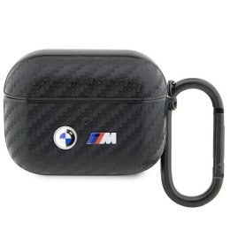 Etui BMW Carbon Double Metal Logo na AirPods Pro - czarne