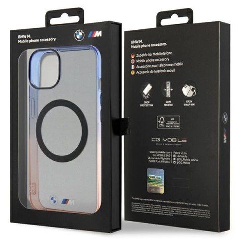 Etui BMW Gradient Bumper MagSafe na iPhone 14 Plus - szare