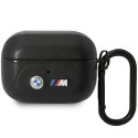 Etui BMW Leather Curved Line na AirPods Pro - czarne