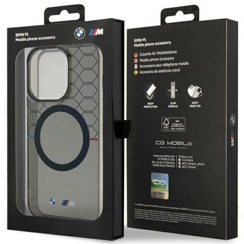 Etui BMW Pattern MagSafe na iPhone 14 Pro Max - szare