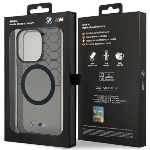 Etui BMW Pattern MagSafe na iPhone 14 Pro - szare