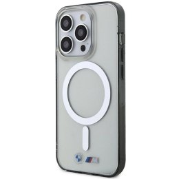 Etui BMW Silver Ring MagSafe na iPhone 14 Pro - przezroczyste