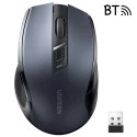 Mysz optyczna Ugreen MU006 bezprzewodowa USB 2.4GHz / Bluetooth 5.0 4000 DPI - czarna