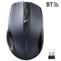 Mysz optyczna Ugreen MU006 bezprzewodowa USB 2.4GHz / Bluetooth 5.0 4000 DPI - czarna