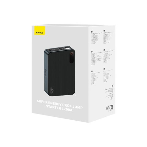 Powerbank Jump Starter do samochodu 1200A Baseus Super Energy Pro+ - czarny