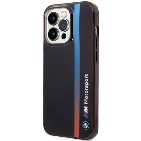 Etui BMW IML Tricolor Stripe na iPhone 14 Pro - czarne