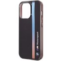 Etui BMW IML Tricolor Stripe na iPhone 14 Pro - czarne