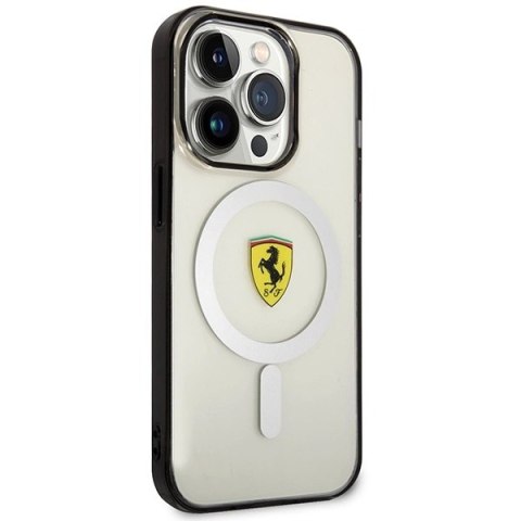 Etui Ferrari Outline MagSafe na iPhone 14 Pro Max - przezroczyste