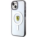 Etui Ferrari Outline MagSafe na iPhone 14 - przezroczyste