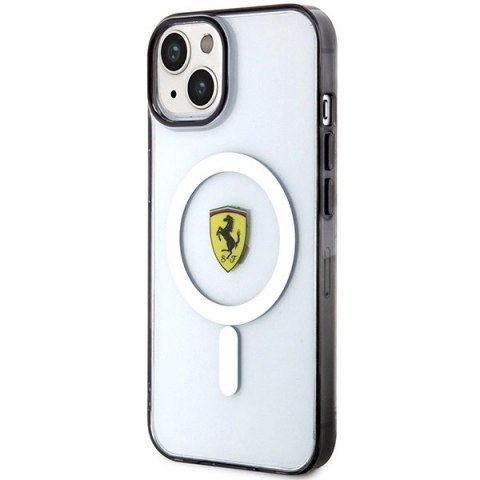 Etui Ferrari Outline MagSafe na iPhone 14 - przezroczyste