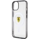 Etui Ferrari Outline MagSafe na iPhone 14 - przezroczyste
