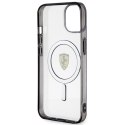 Etui Ferrari Outline MagSafe na iPhone 14 - przezroczyste