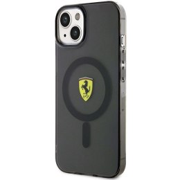 Etui Ferrari Translucent MagSafe na iPhone 14 Plus - czarne
