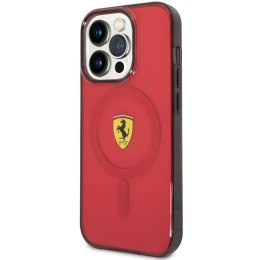 Etui Ferrari Translucent MagSafe na iPhone 14 Pro Max - czerwone