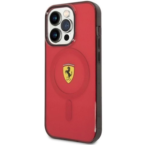 Etui Ferrari Translucent MagSafe na iPhone 14 Pro Max - czerwone